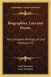 Biographies, Lays and Poems