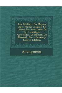 Les Fabliaux Du Moyen Age: Parmi Lesquels Se Lisent Les Aventures de Tyl L'Espiegle, Griselidis, Le Roman Du Renard, Etc