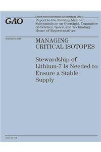 Managing Critical Isotopes