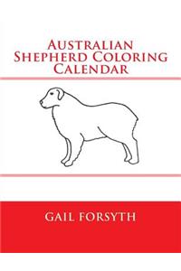 Australian Shepherd Coloring Calendar