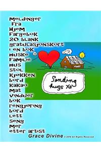 meldinger fra Hjem fargebok 20 blank gratulasjonskort i en bok huske familie hus stol kjøkken bord kakao mat vinduer bok rengjøring bord lett seng mer etter artist Grace Divine