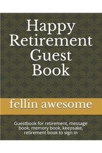 Happy Retirement Guest Book
