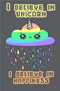 I believe in unicorn I believe in happiness merry christmas and happy new year cute notebook