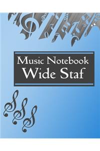 Music Notebook Wide Staff
