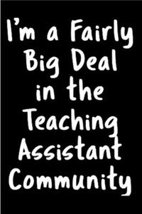 I'm a fairly big deal in the teaching assistant community
