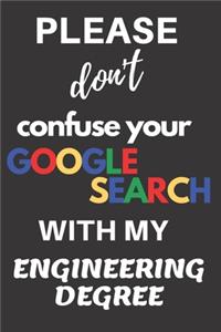 Please don't confuse your Google Search with my Engineering Degree