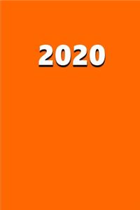 2020 Weekly Planner 2020 Safety Orange Color 134 Pages