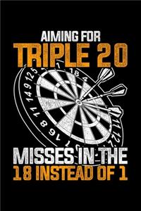 Aiming For Triple 20 Misses In The 18 Insead Of 1
