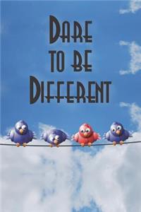 Dare to Be Different: Birds on a Wire Blank Journal, 110 Pages, 6x9 Inches