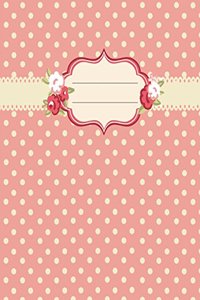 Pink and Beige Polka Dotted With Ribbon Design Composition Notebook