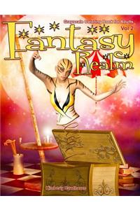 Fantasy Realm 2 Grayscale Coloring Book for Adults