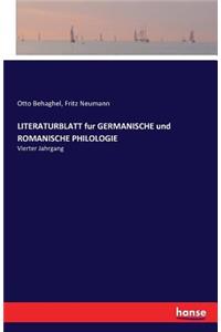 LITERATURBLATT fur GERMANISCHE und ROMANISCHE PHILOLOGIE