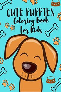 Cute Puppies Coloring Book for Kids