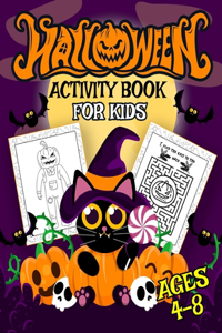 Halloween Activity Book for Kids Ages 4-8