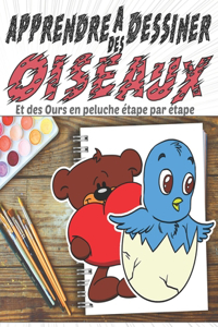 Apprendre a Dessiner des Oiseaux et des Ours en peluche etape par etape