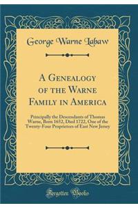 A Genealogy of the Warne Family in America