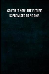 Go for it now. The future is promised to no one.