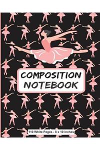 Composition Notebook 110 White Pages 8x10 inches