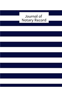 Journal of Notary Record