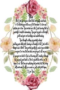 Mom I Love You - Roses Journal