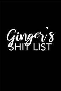 Ginger's Shit List