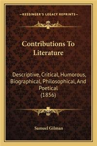 Contributions To Literature