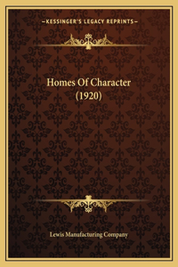 Homes Of Character (1920)