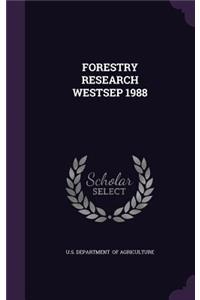 Forestry Research Westsep 1988
