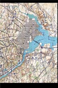 Vintage Map of Washington D.C. from 1890 Journal: 150 Page Lined Notebook/Diary