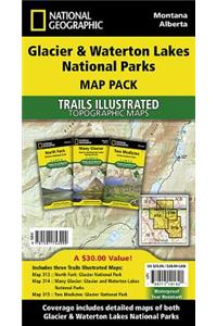 Glacier and Waterton Lakes National Parks [Map Pack Bundle]