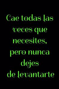 Cae todas las veces que necesites, pero nunca dejes de levantarte