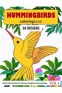 Hummingbirds Coloring Book
