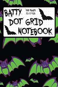 Batty Dot Grid Notebook 120 Pages 7.5 x 9.25