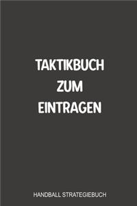 Taktikbuch zum Eintragen Handball Strategiebuch