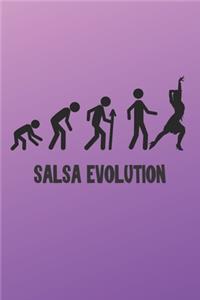 Salsa Evolution: Salsa Gift - Lined Notebook Journal Featurig a Dancer on a Purple Pink Background