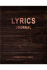 Lyrics Journal (Songwriter's Notebook)