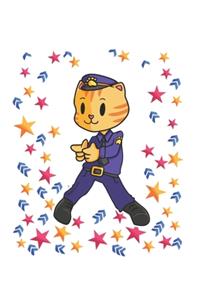 Funny Police Cat Notebook: Graph Paper Journal 6x9 - 120 Pages