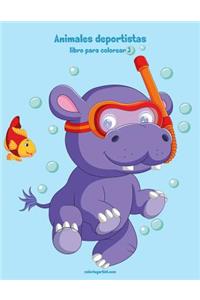 Animales deportistas libro para colorear 3