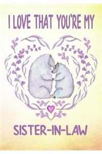 I Love That You're My Sister-In-Law Keepsake Journal Sheep
