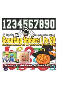 Counting Spiders 1 to 20. Bilingual Spanish-English
