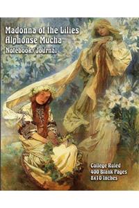 Madonna of the Lilies - Alphonse Mucha - Notebook/Journal