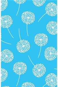 Bullet Journal Dandelions in Blue: 162 Numbered Pages with 150 Graph Style Grid Pages, 6 Index Pages and 2 Key Pages in Easy to Carry 5.5 X 8.5 Size.