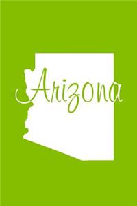 Arizona - Lime Green Lined Notebook with Margins