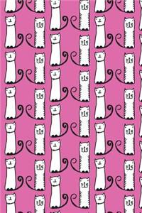 Journal Notebook For Cat Lovers Funny Tall Cats Pattern 5