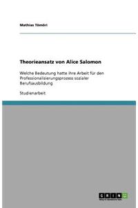 Theorieansatz von Alice Salomon