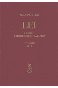 Lessico Etimologico Italiano. Band 3 (III.1): Apertus-Asperella