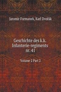 Geschichte des k.k. Infanterie-regiments nr. 41