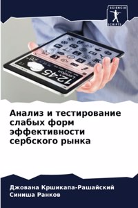 Анализ и тестирование слабых форм эффекти