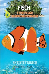 Fisch Färben und Scherenkenntnisse Aktivitätsbuch