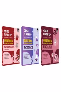 PW CBSE Class 10th English + Mathematics and Science Combo Set of 3 Books Question & Concept Bank Chapterwise & Topicwise Exam 2023 - 2024 | Previous Year Paper Covered